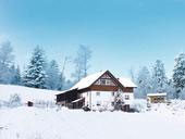 Ferienhaus im Winter